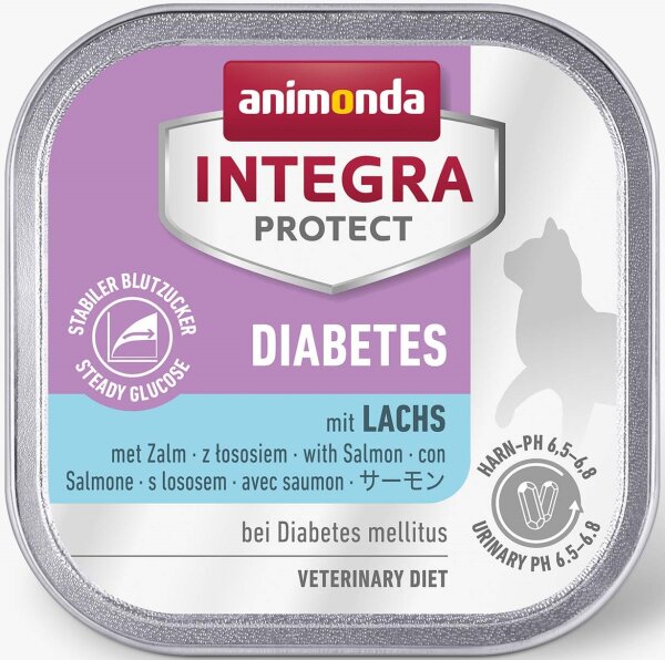 Katzen - Nassfutter ANIMONDA Integra Protect Diabetes Lachs, 16 x 100 g