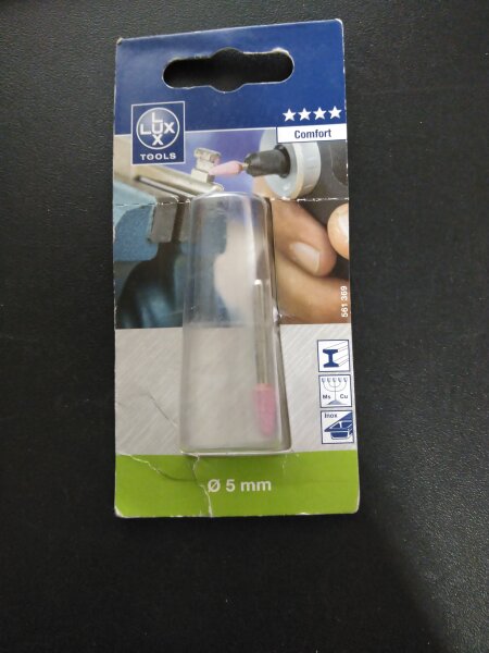 LUX Kegelstift Schleifaufsatz, 5 mm,20.000umdrehungen,INOX, MS,CU