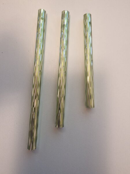 Hobbyfun Klangstäbe-Set Gr. 0,8 x 9/11/13 cm Alu Hohl grün-silber