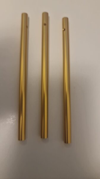 Hobbyfun Klangstäbe  Gr. 0,8 x14 cm hohl gold 10 St