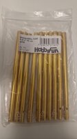 Hobbyfun Klangstäbe  Gr. 0,8 x14 cm hohl gold 10 St