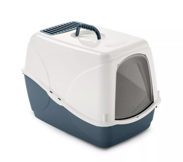 MPS Katzentoilette mit Schwingtür "Buffy", 54 x 38,5 x 38 cm, blau