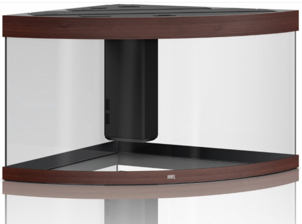 JUWEL Aquarium Trigon 350 inkl. LED-Beleuchtung, Pumpe, Filter und Heizer, dunkles Holz