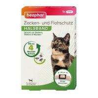 BEAPHAR Zecken- und Flohschutz Halsband für Katzen, beige, 35 cm