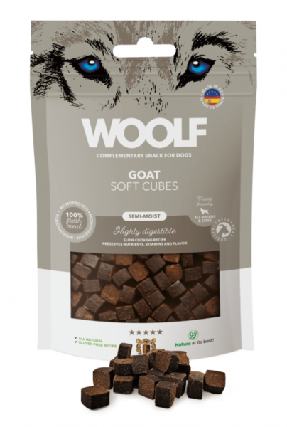 Hunde - Snack WOOLF Soft Cubes Ziege, 100 g