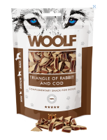 Hunde - Snack WOOLF Kaninchen & Kabeljau Dreiecke, 100 g