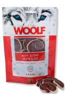 Hunde - Snack WOOLF Rindfleisch & Kabeljau Sushi, 100 g