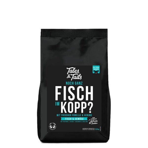 Hunde - Trockenfutter TALES & TAILS "Noch ganz Fisch im Kopp" 1,5 kg