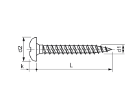 Spanplattenschraube HRK 5.0 x 20 Vollgewinde Torx TX20