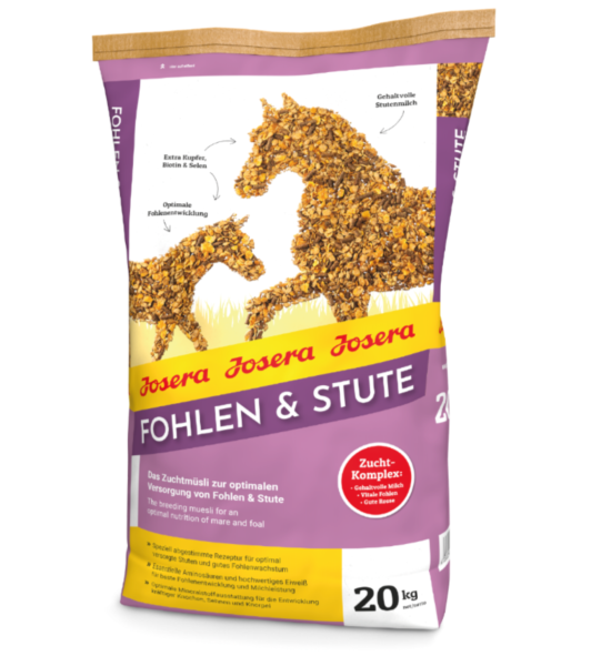Pferde - Ergänzungsfutter JOSERA Fohlen & Stute Zuchtmüsli, 20 kg
