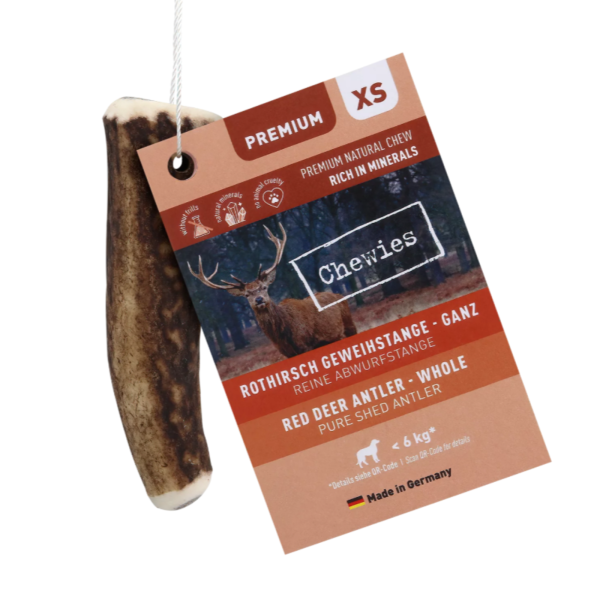 Hunde - Kauartikel CHEWIES Rothirsch-Geweihstange ganz