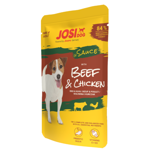 Hunde - Nassfutter JOSERA JosiDog Mini Beef & Chicken in Sauce, 100 g
