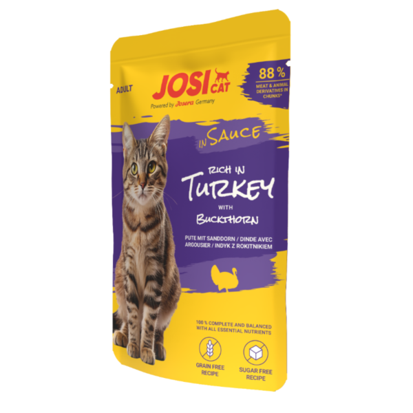 Katzen - Nassfutter JOSERA JosiCat Rich in Turkey in Sauce, 85 g