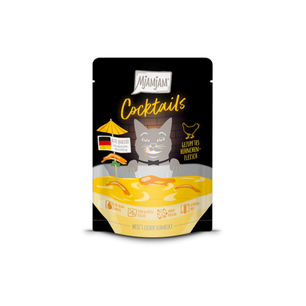 Katzen - Nassfutter MjAMjAM Cocktails - Gezupftes Hühnchenfleisch, 40 g