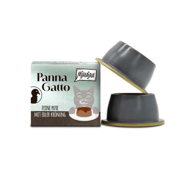 Katzen - Nassfutter MjAMjAM Panna Gatto - feine Pute mit edler Krönung, 2 x 80 g