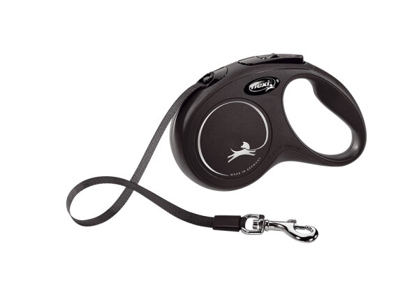 FLEXI New Classic Gurt, schwarz, S, 5 m