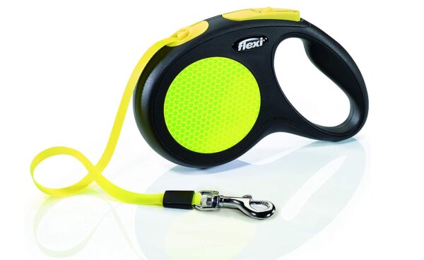 FLEXI New Classic Gurt, neon - gelb, M, 5 m