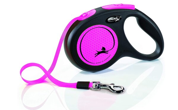 FLEXI New Neon Gurt, neon - pink, M, 5 m