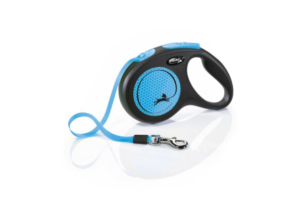 FLEXI New Neon Gurt, neon - blau, M, 5 m