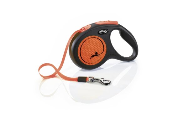 FLEXI New Neon Gurt, neon - orange, 5 m