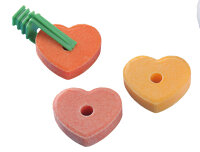 NOBBY  Salzleckstein "Herz" mit Halterung, 3 x...