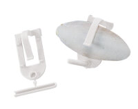 NOBBY Sepiahalter mit Kunststoffbügel, weiß