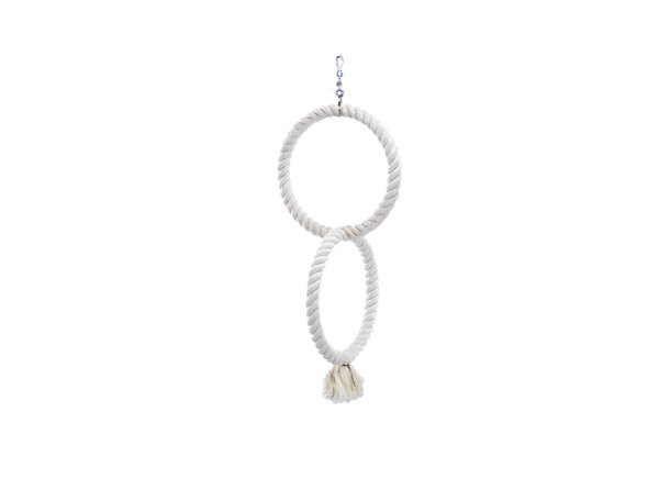 NOBBY Kletterringe aus Baumwolle für Papageien, weiß