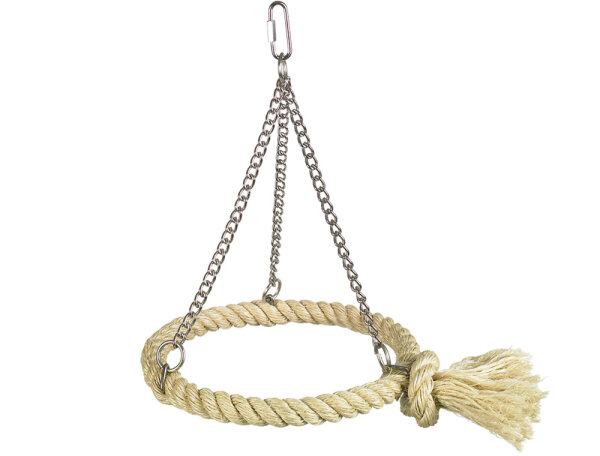 NOBBY Cage Toy, Sisal Schaukel "Ring", natur, 24 x Ø 18 cm