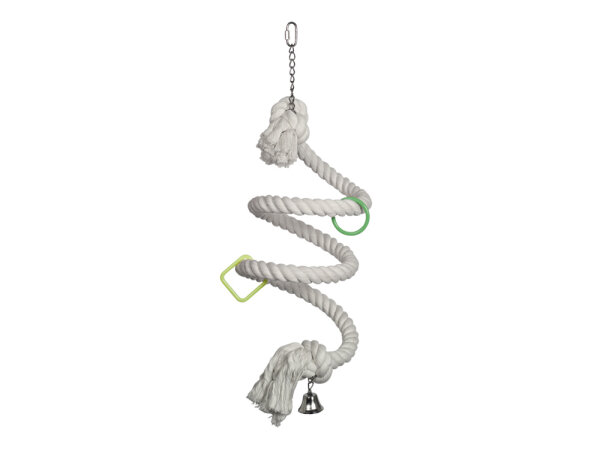 NOBBY Cage Toy, Schaukel "Spirale", weiß, Ø 3,5 x 65 cm