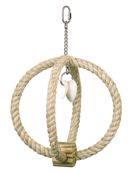 NOBBY Cage Toy, Kletterring mit Muscheln, 33 x Ø 22,5 cm