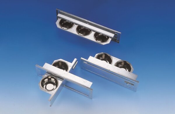 NOBBY Futterwendeplatte inkl. 3 Näpfen, silber