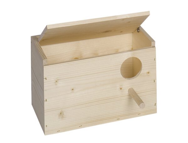 NOBBY Wellensittich Nistkasten Fichte, 24 x 14,5 x 14,5 cm
