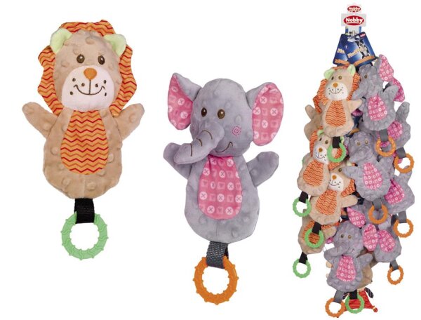 NOBBY Plüsch Löwe oder Elefant, 27 cm