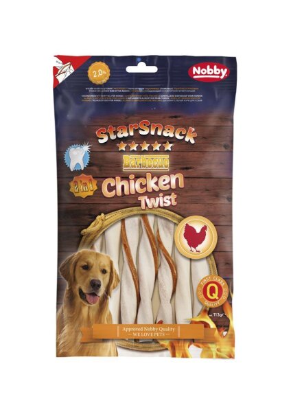 Hunde - Leckerli NOBBY StarSnack Barbecue Chicken Twist, 113 g