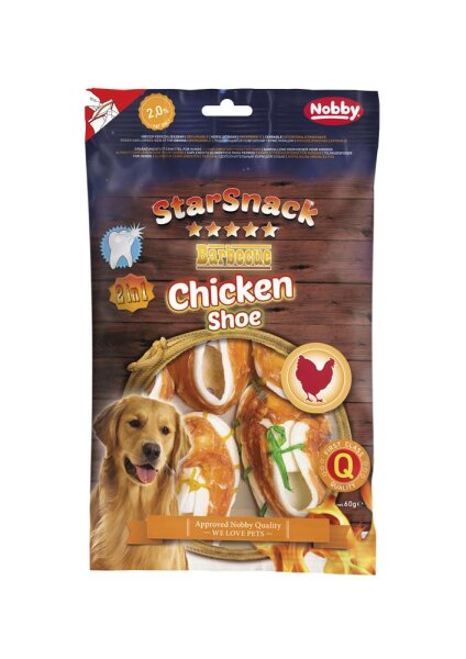 Hunde - Leckerli NOBBY StarSnack Barbecue Chicken Shoe, 7,5 cm 60 g