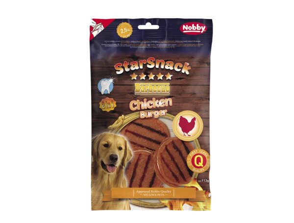 Hunde - Leckerli NOBBY StarSnack Chicken Burger, Ø 6,5 cm, 113 g