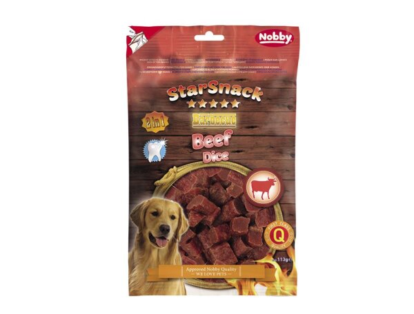 Hunde - Leckerli NOBBY StarSnack Barbecue Beef Dice, 113 g
