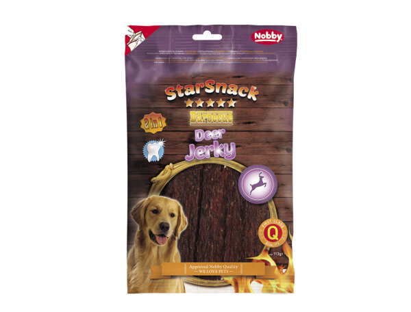 Hunde - Leckerli NOBBY StarSnack Barbecue Deer Jerky, 113 g