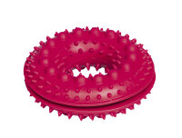 NOBBY Vollgummi Snackring mit Noppen, rot, 10,5 cm