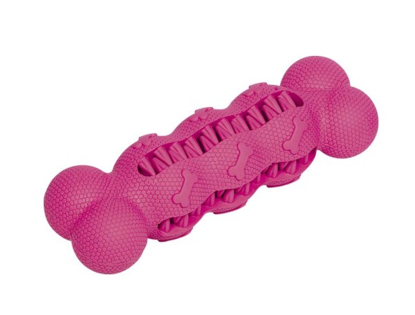 NOBBY Vollgummi Knochen, pink, 17 cm