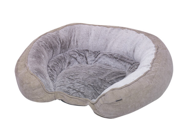 NOBBY Komfortbett oval "NAPO", braun, 97 x 76 x 21 cm