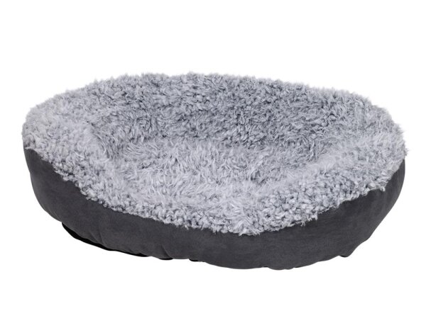 NOBBY Komfortbett oval Classic "NANDA", grau, 60 x 50 x 16 cm