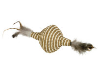 NOBBY Kreisel mit Rassel und Federn, 11 cm