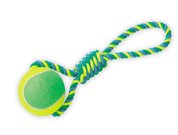 NOBBY Rope Toy, Spielseil mit Tennisball XXL, 50 cm