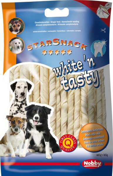Hunde - Kauartikel NOBBY White´n Tasty Kausticks, 12,5 cm - 6 - 7 mm, 165 g