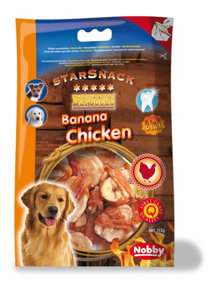 Hunde - Leckerli NOBBY StarSnack Barbecue Banana Chicken, 113 g