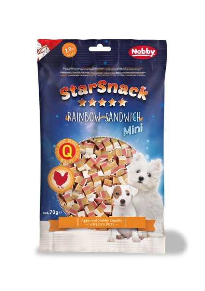 Hunde - Leckerli NOBBY StarSnack MINI Rainbow Sandwich, 70 g