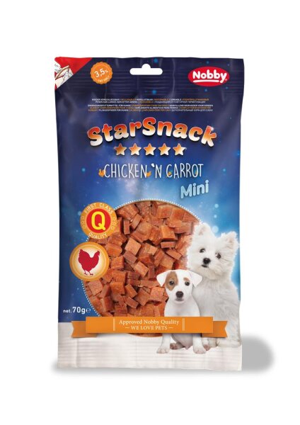 Hunde - Leckerli NOBBY StarSnack MINI Chicken`n Carrot, 70 g