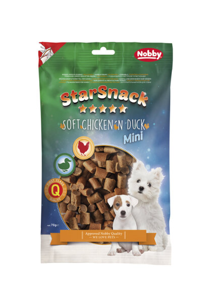 Hunde - Leckerli NOBBY StarSnack MINI Chicken`n Duck, 70 g