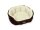NOBBY Komfortbett oval "TAIKA", braun / wollweiß